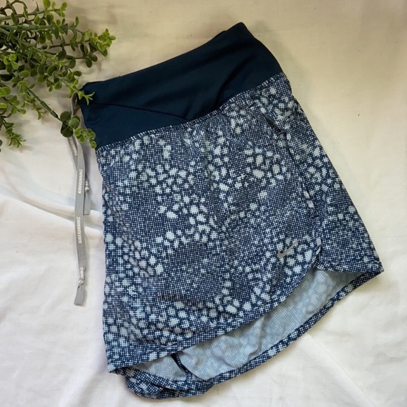 Blue & White Patterned Nike Dry-Fit Running Shorts, M - Picture 3 of 8